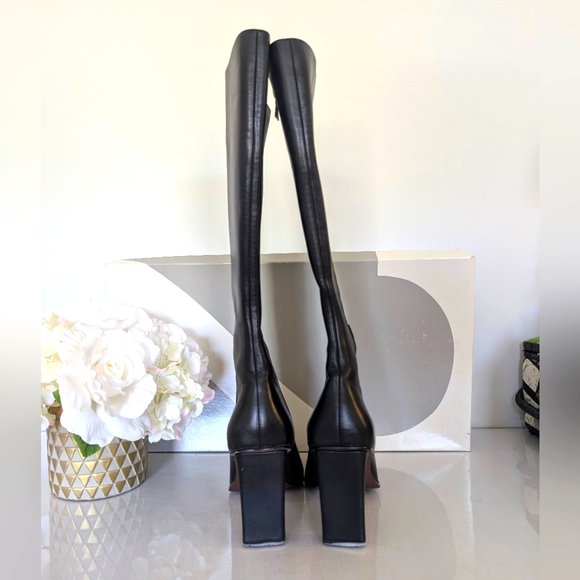 Anne Klein | Size 8.5 | Black Leather Knee-High Boots - Picture 5 of 10